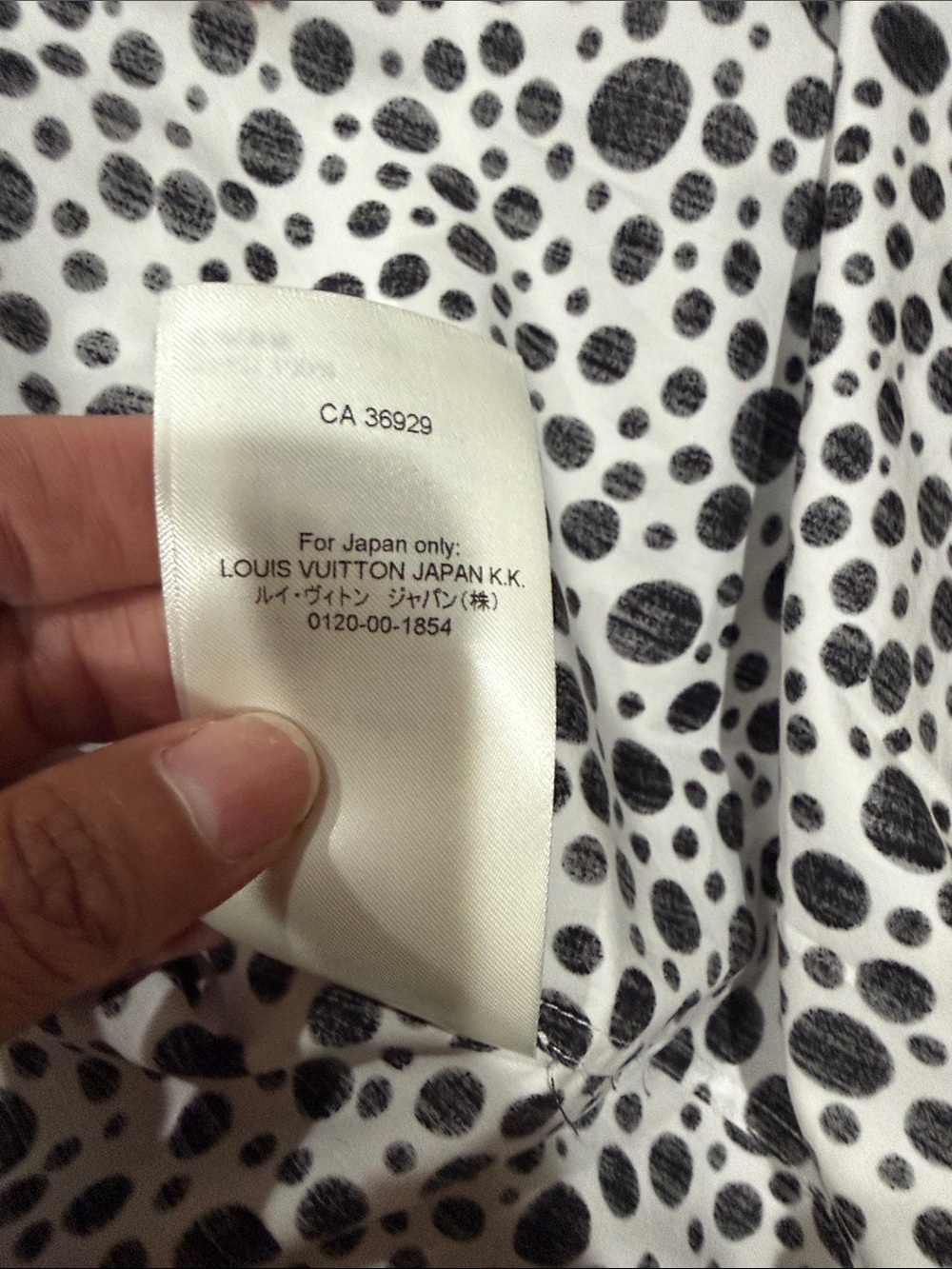 Louis Vuitton Polka Dot Men's Shirt Jacket - White/Black authentic - Picture 5 of 10